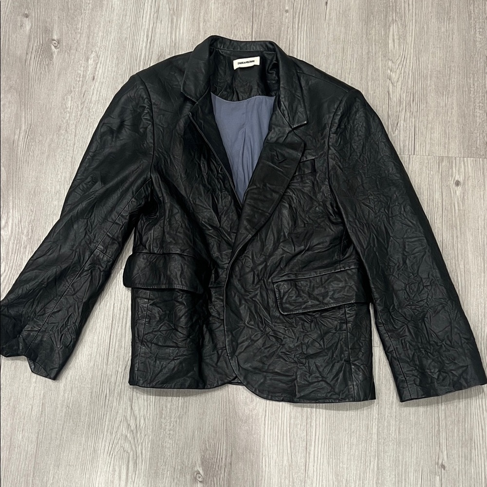 Zadig & Voltaire Crinkled Black Blazer